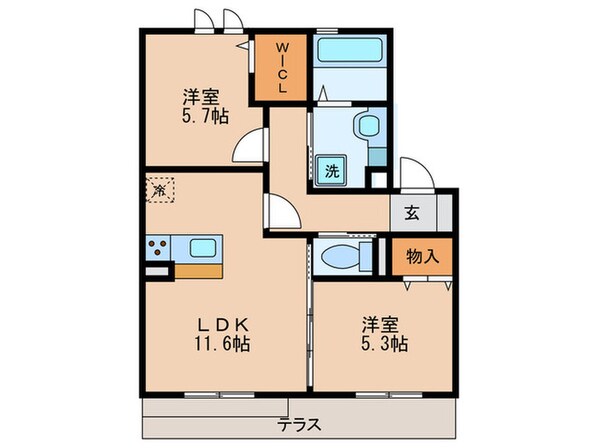 セジュールＫの物件間取画像